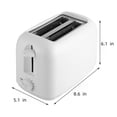 thumbnail image 6 of DINGJU 2 Slice Toaster, White with Variable Heat Setting, 6 of 6
