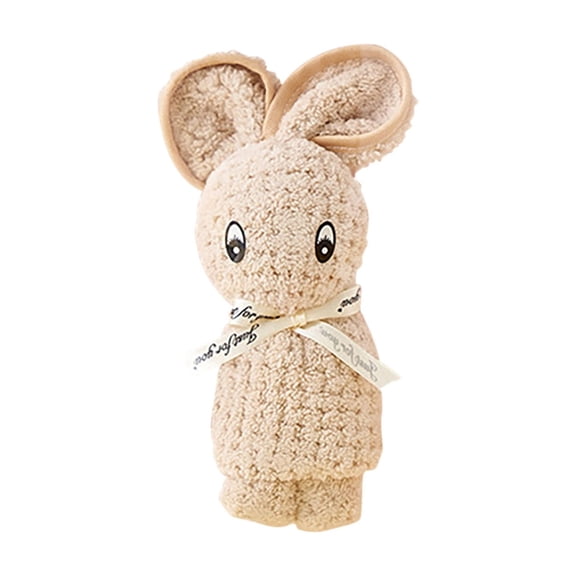 Emdiqzs Crochet Rabbit Doll Set Handmade Plush Toy Cute Animal with Ribbon for Home Decor Gift Multicolor