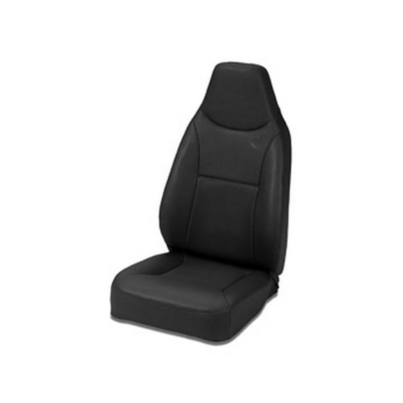 Bestop 39436-01 Seat Trailmax II Front; Non-Reclining; High back Bucket; Black; Vinyl; Molded Headrest; Requires Seat Adapter Bracket Depending On Application Only If Listed