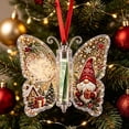 thumbnail image 3 of Christmas Cash Gift Butterfly Ornament, Acrylic Money Holder for Rolled Bills, Christmas Gnome Holiday Tree Hanging Decoration for Family Gift Giving, 5.12 x 4.33 Inch, 3 of 7