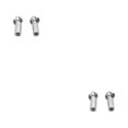 thumbnail image 1 of sweethay 2 uds., componente del extremo de la barra de acoplamiento, rosca inversa positiva, hebilla de cabeza de bola plateada Plata 2Conjunto, 1 of 6