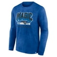 thumbnail image 2 of Men's Fanatics Heather Royal Orlando Magic Front Court Press Snow Wash Long Sleeve T-Shirt, 2 of 3