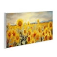thumbnail image 4 of Stupell Industries Panoramic Sunflower Field Landscape & Nature Painting Unframed Art Print Wall Art, 17 x 7, 4 of 8