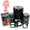 Black, variant on Frog with Shamrock Four Leaf Clover Self-Inking Rubber Stamp Ink Stamper for Stamping Crafting Planners - 1/2 Inch Mini - Red Ink