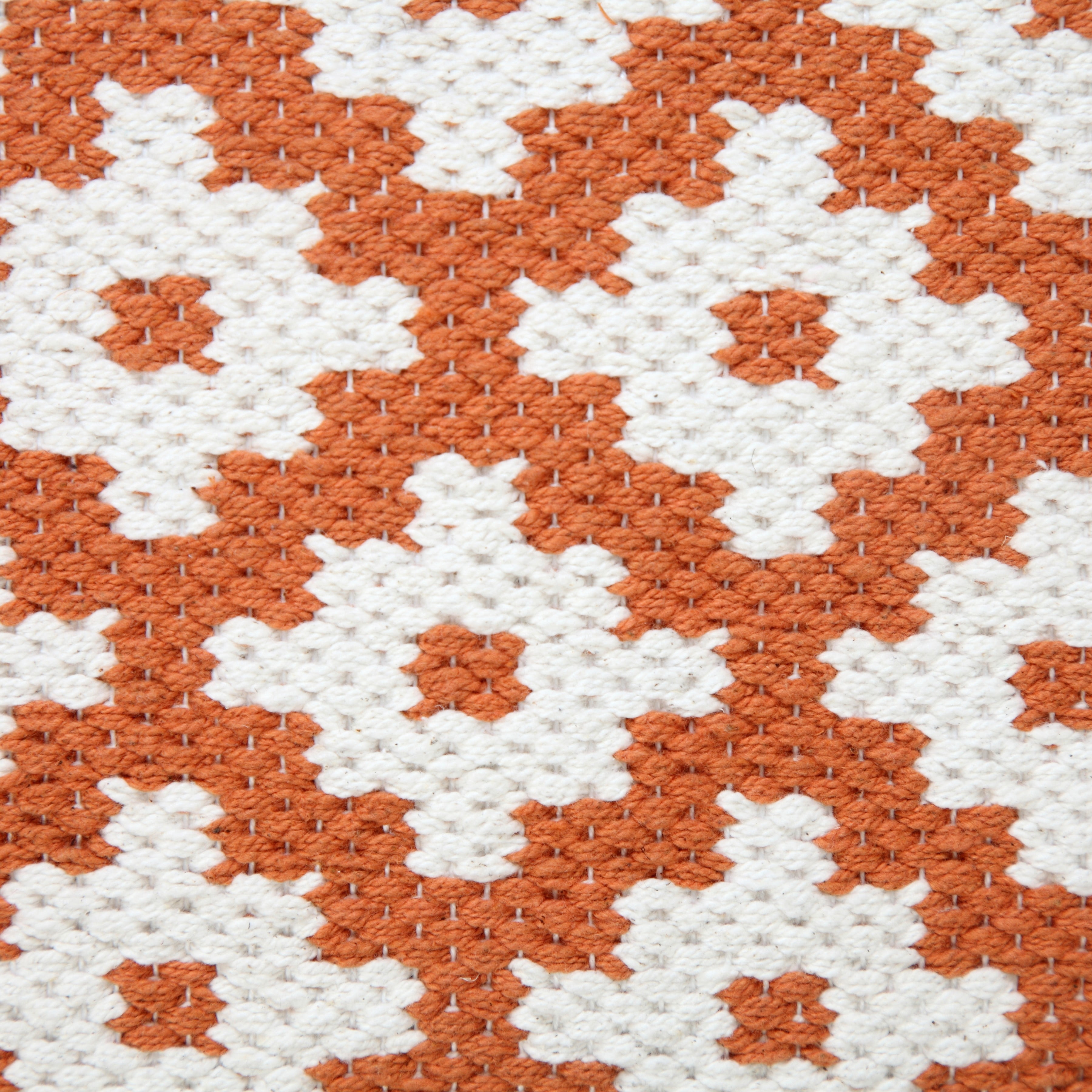 Harlow Hill 20" x 20" Geometric Decorative Throw Pillow, Orange/White