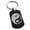 Black, variant on Stainless Steel Peacock Feather Yin Yang Engraved Dog Tag Keychain Keyring