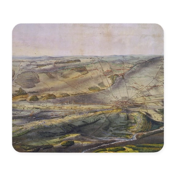 CafePress - Vintage Map Of The Gettysburg Battlefiel Mousepad - Non-slip Rubber Mousepad, Gaming Mouse Pad