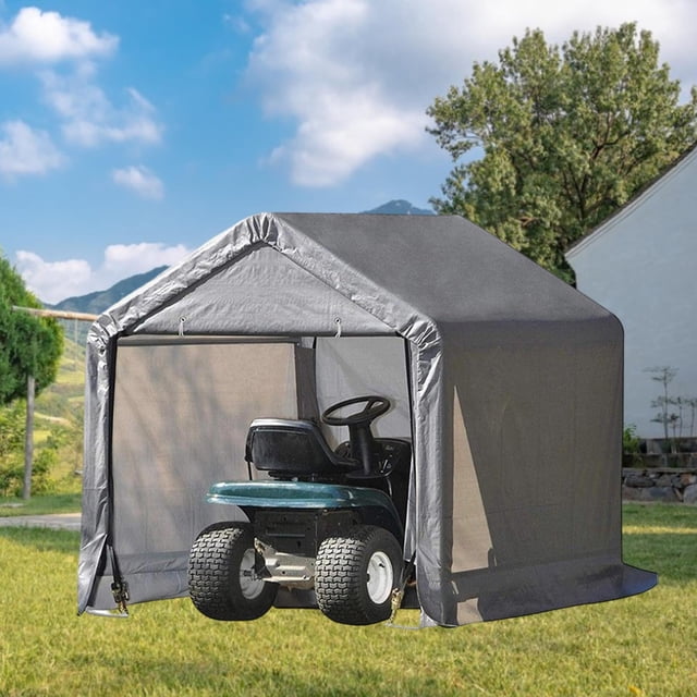 Quzzie Remise de Jardin Extérieur Abri de Rangement Robuste Réutilisable Polyvalent Abri Extérieur Tente de Rangement Portable pour l'Été Patio Vélo 180x300x200cm