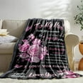 thumbnail image 2 of Mother Day Blanket, Rose Blanket Throw Gifts for Mom, Soft Lightweight Rose Butterfly Flannel Blanket, Black Cozy Fuzzy Plush for Mom Birthday Gift from Daughter Son, Couch, Bed, Chair, 50"x60", 2 of 6