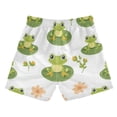 thumbnail image 2 of Kids' Beach Pants Comfortable Swim Trunks Cute Frog Pattern Shorts for Pool Vacation and Lounge Wear X-Small, 2 of 8