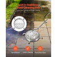 thumbnail image 2 of VEVOR 24" Pressure Washer Surface Cleaner 4 Wheels Dual Handle 4500 Max PSI, 2 of 9