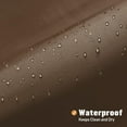 thumbnail image 6 of Fabric Small Shower Stall Curtain Liner, 36" W x 72" H Bathroom Shower Curtain Liner, Hotel Quality, Washable, Water Repellent, Brown Bath Curtains with Plastic Hooks, 6 of 6