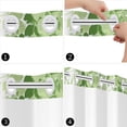 thumbnail image 3 of Mizhona Nature Green Leaves Hookless Shower Curtain with Snap in Liner，No Hooks Fabric Bath Curtain,71"× 71", 3 of 6