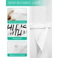 thumbnail image 3 of No Hook Shower Curtain with Snap in Liner, Coffee Cappuccino Pattern Hotel Shower Curtains for Bathroom, Washable Shower Curtain Liner Set with Mesh Top Window, 66"x72", 3 of 6