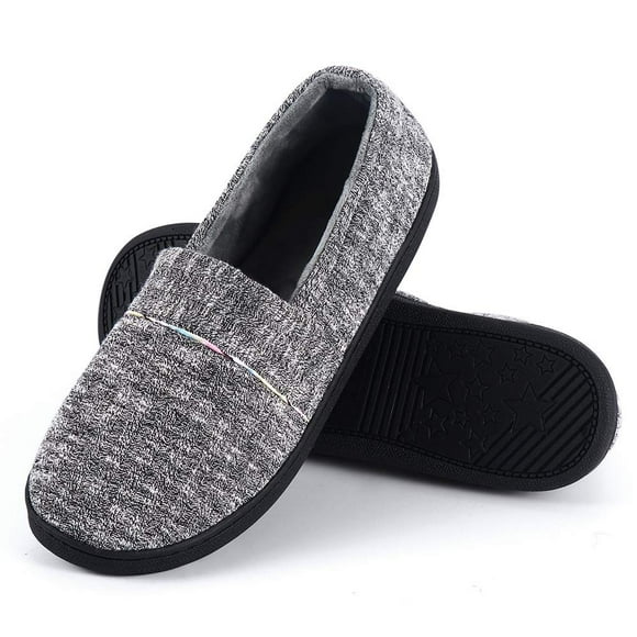 Urbancolor Pantoufles Lavables pour Femmes, Dos Fermé, Antidérapantes, Respirantes, pour la Maison (Gris Foncé, Taille 5)