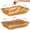 17.72x13.78'', variant on 2 Pack Wicker Large Bread Basket with Acrylic Lid Housewarming Gift Woven Rectangular Imitation Rattan Fruit Basket with Cover for Serving Food Display Tabletop Home Kitchen(13.78x9.84'')
