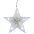 thumbnail image 5 of Northlight LED Stars Christmas Icicle Lights - Pure White - 8.25' Clear Wire - 12ct, 5 of 6