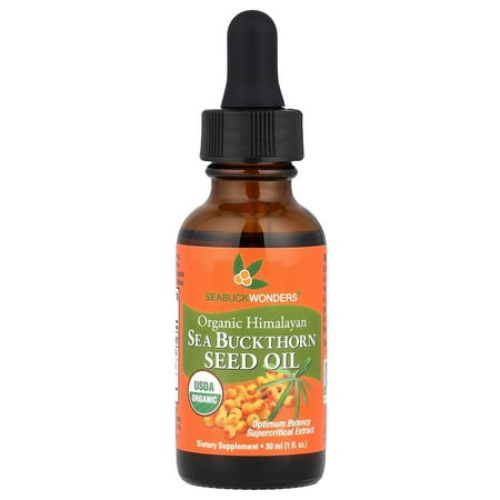 SeabuckWonders Organic Himalayan Sea Buckthorn Seed Oil 1 fl oz Liquid