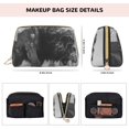 thumbnail image 5 of Naloa Heroic Lion Encounter Leather Makeup Bag for Purse Travel, Portable Small Cosmetic Organizer for Women and Girls, Make up Bag with Zipper, 5 of 8