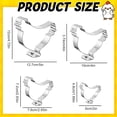 thumbnail image 2 of 4 Pcs Cookie Cutter Set 2 in to 5 in Cookie Cutter Stainless Steel for Baking Fondant Fruit Bread Birthday Party Decorations (Chick), 2 of 3