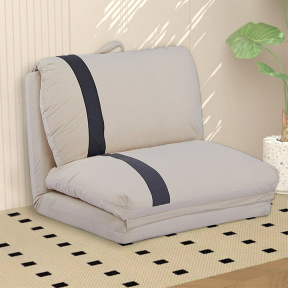 CITTANEO Folding Sofa Bed, 6-Position Adjustable Backrest, Convertible Sleeper Sofa for Small Spaces, Metal Frame & Handle - Floor Couch Bed for Living Room, Bedroom, Apartment,Blue