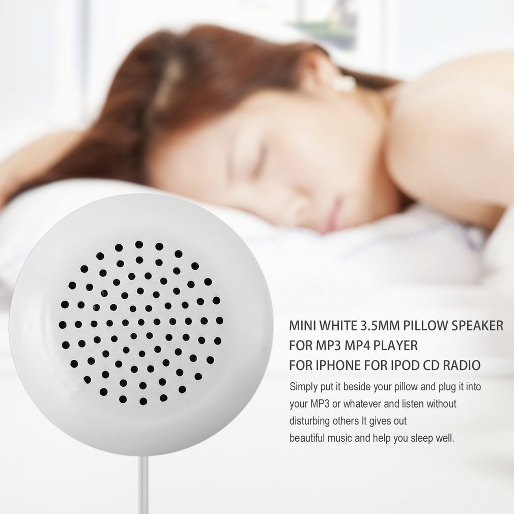 Smallest Earphone Phone For Radio MP4 White Speaker 3.5mm Pillow Mini Player