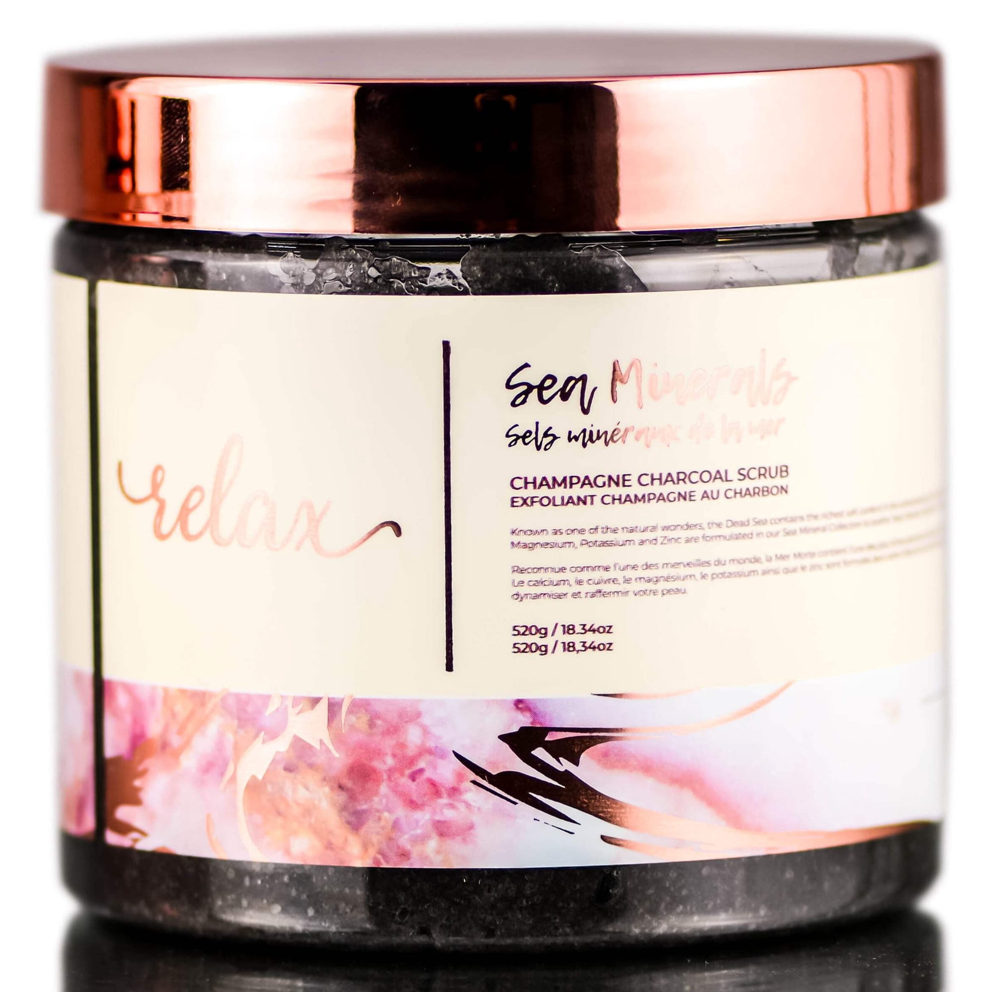 Manna Kadar Relax Champagne Charcoal Scrub New Sealed 18.34 oz