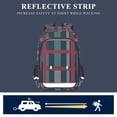 thumbnail image 5 of FORMRS Unisex School Backpack 17" Student Travel Bag with Laptop Compartment, Green Plaid, 5 of 7