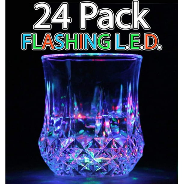 Liquid Activated LightUp Flashing LED Drinking Cups Tumblers Holds 7