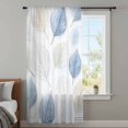 thumbnail image 4 of Blue Sage Green Leaves Sheer Curtains 84 Inches Long, Spring Botanical Watercolor Light Filering Curtains, Breathable Simi Curtain Privacy Drapes for Living Room Bedroom Lightweight Window Treatment, 4 of 9