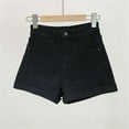 thumbnail image 2 of Audhol Jean Shorts Womens Women Denim Vintage Summer Basic Simple High Waist Shorts Denim Shorts Women Black M, 2 of 3