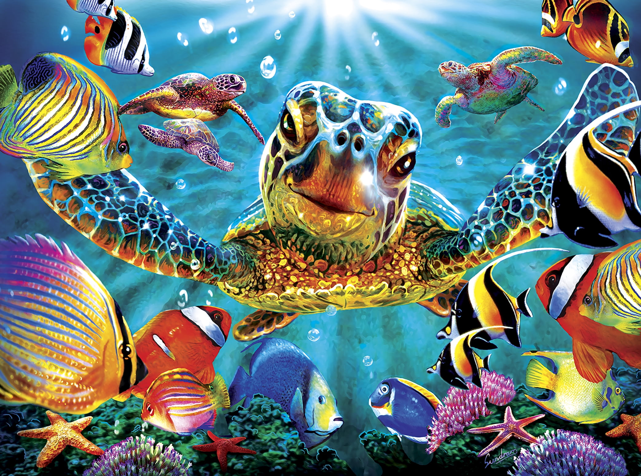 Buffalo Games Marine Color Tiny Bubbles 1000-Piece Interlocking Jigsaw Puzzle for Adults Ages 14+