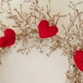 thumbnail image 3 of Nepal Hand Pressed Sheep Wool Red Hearts Garland, 3 of 4