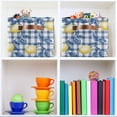 thumbnail image 6 of Yayeee 2 Pack Canvas Storage Basket with Handles for Shelves Fabric Bins Closet Organizer, Light Lemon, 6 of 8