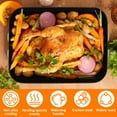 thumbnail image 2 of Wekvgz Roasting Pan with Rack Carbon Steel Turkey Roaster Pan with Handle Nonstick Roasting Tins Temperature Resistant Roasting Tray Chicken Roaster Pan with Handle for Turkey Chicken, 2 of 10