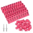 thumbnail image 1 of Paquete de 100 Etiquetas para Orejas de Ovejas 001-100 con 2 Agujas para Etiquetas de Orejas, Etiquetas de Plástico para Ganado/Ovejas/Ganado/Cerdos [Rojo Rosa], 1 of 6