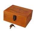 thumbnail image 4 of Caja de madera para guardar recuerdos, organizador de baratijas, diseño retro para libros, joyas y documentos. 25x195x117cm, 4 of 9