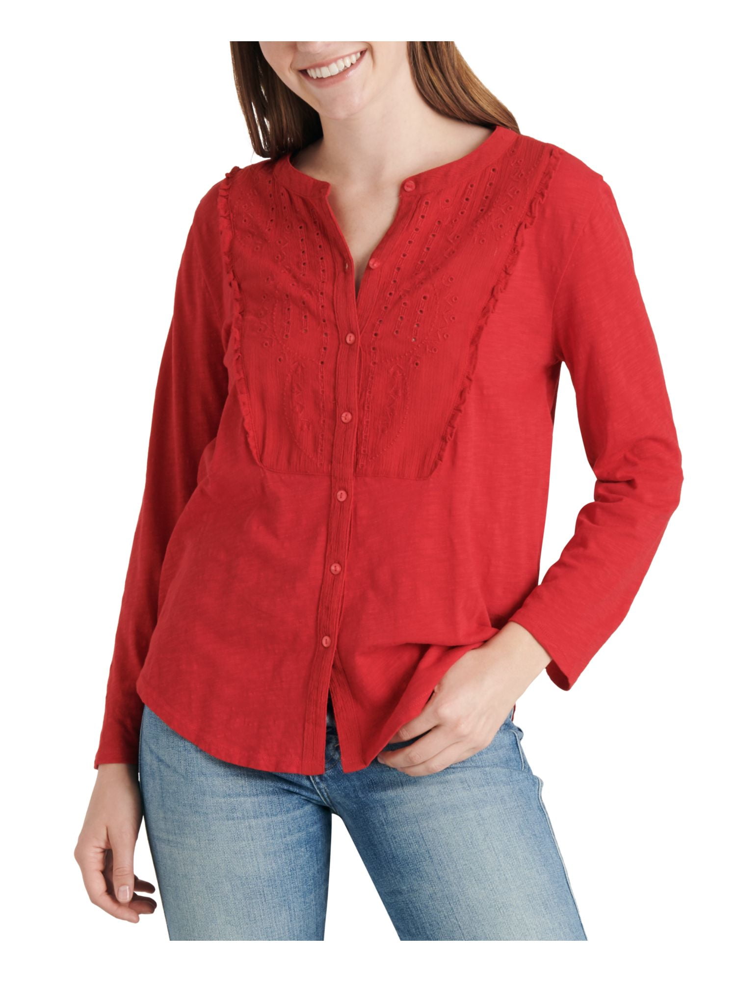 lucky brand red top