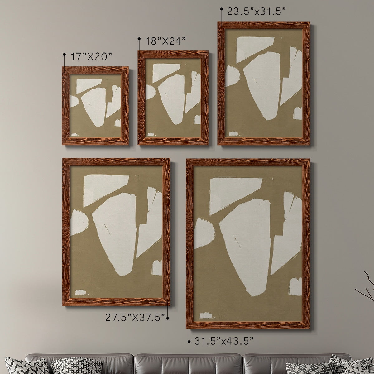 Chunky Abstract III - Premium Framed Canvas 2 Piece Set - Ready to Hang