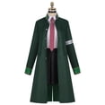 thumbnail image 2 of Disfraz de Cosplay de Tasuku Tsubakino de Anime Wind Breaker, gabardina larga verde, falda de uniforme, camisa blanca, gargantilla, corbata de lazo, 2 of 5