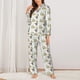 thumbnail image 2 of Balery Jungle Animal Conjunto de Pijama con Estampado para Mujer, Conjunto de Dos Piezas con Manga Larga, Ropa de Dormir Suave con Bolsillos, Pijamas Cómodos-X-Large, 2 of 7