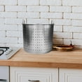 thumbnail image 1 of Minkissy Stainless Steel Crab Pot with Strainer Round Silver 1Set for Families, 1 of 5