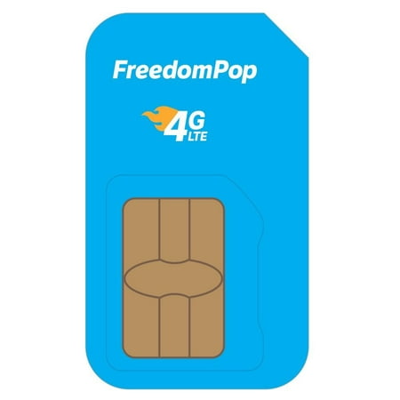 FreedomPop LTE SIM Kit - 3-In-1 - Voice/Data Bundle Prepaid Carrier Locked - 1