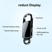 RONY 64GB Portable Keychain Voice Activated Recorder - One-key Start Recording Device with Noise Reduction - Long Battery Life Dictaphone Music Player with USB Included