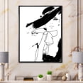 thumbnail image 2 of Designart 'Beautiful Black and White Model Haute Couture Fashion Woman I' Modern Framed Canvas Wall Art Print, 2 of 5