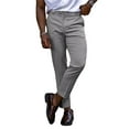 thumbnail image 1 of SUNSIOM Pantalon de Mode pour Hommes Couleur Unie avec Cordon de Serrage Coupe Ajustée Extensible Coupe Régulière, 1 of 6