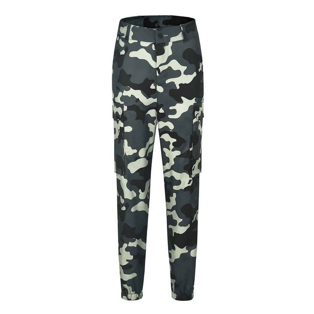 TOYFUNNY Womens Camo Cargo Trousers Casual Pants Military Combat ...