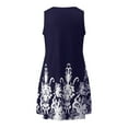 thumbnail image 5 of Womens Dresses Summer Sleeveless Beach Floral Round Neck Sun Loose Tank Casual Dress Navy M, 5 of 5