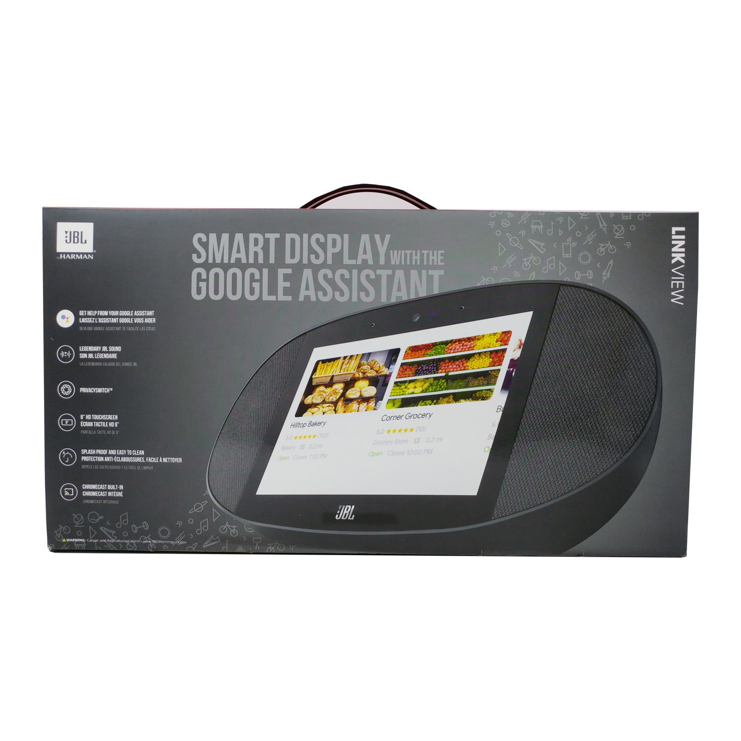 breedte Ongunstig Accumulatie JBL Link View Wireless Smart Speaker with HD Touch Screen Display - Black -  Walmart.com