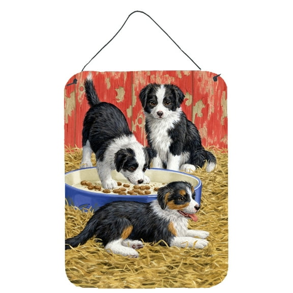 Border Collie Pups Wall or Door Hanging Prints
